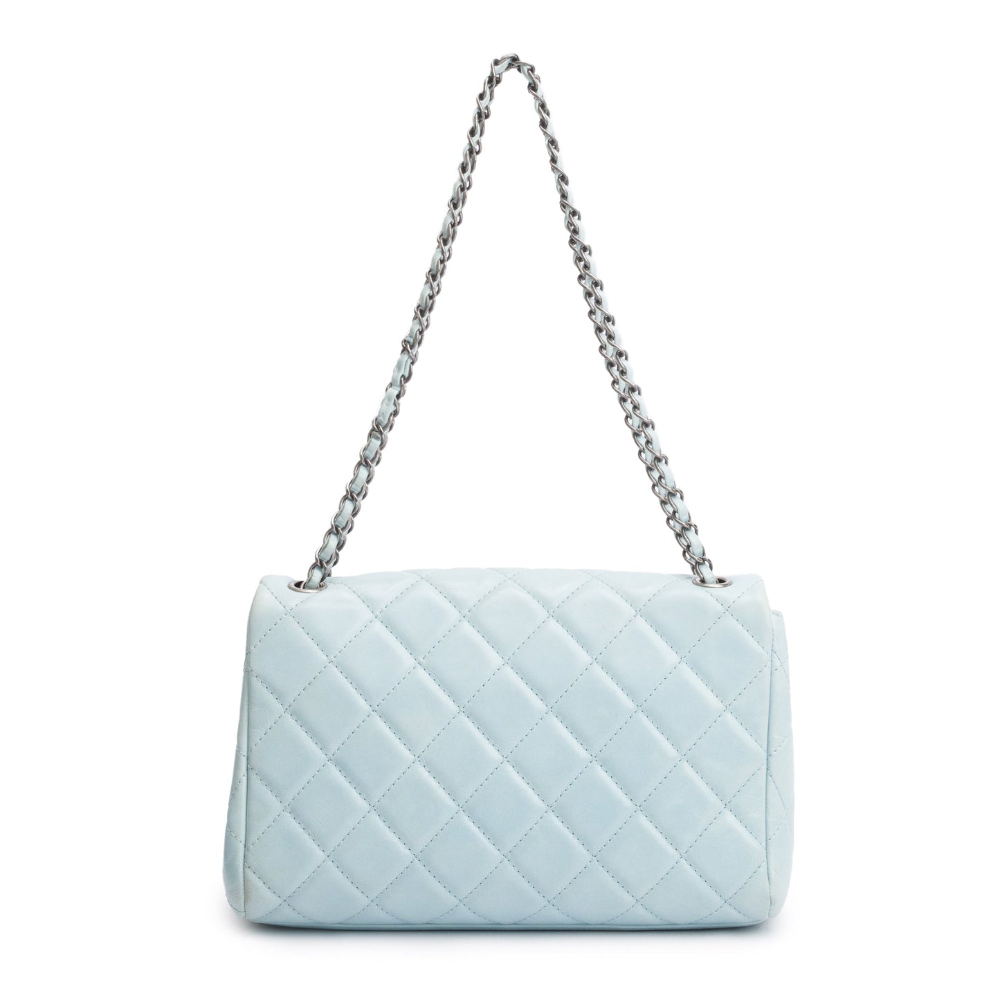 Chanel Blue Quilted Calfskin Leather Coco Soft Single Flap Bag w/ Receipt & Authenticity Card