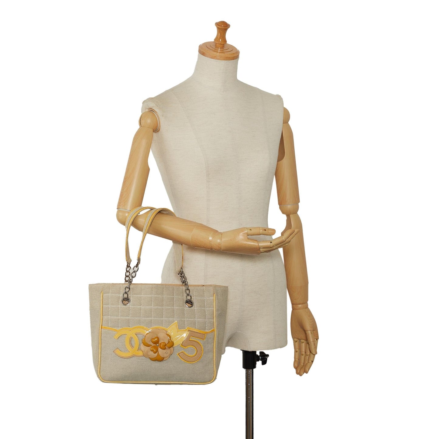 Chanel Camellia CC Choco Bar No. 5 Shoulder Bag (SHG-CGt5YO)