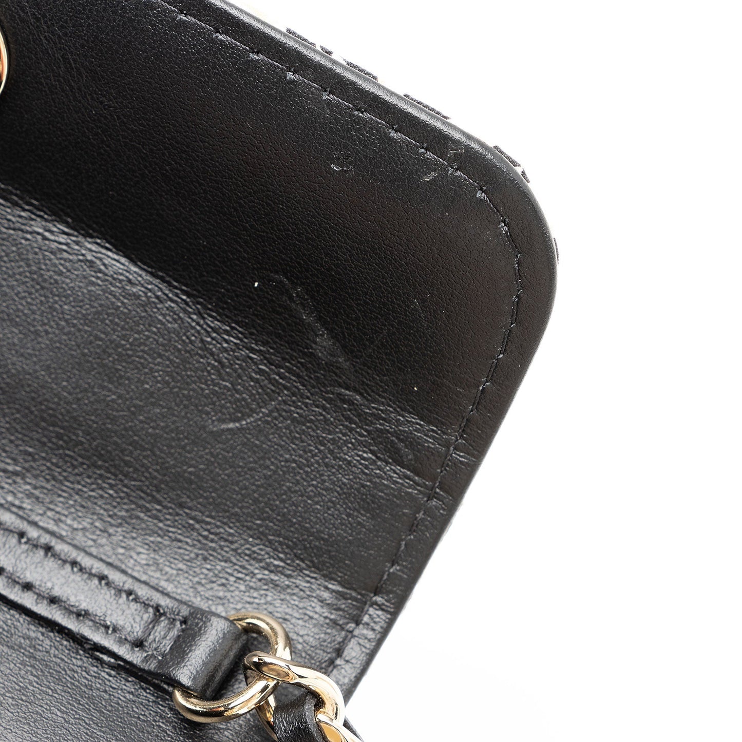 Chanel Canvas Check CC Flap Mini Wallet on Chain (SHF-EUfiZA)