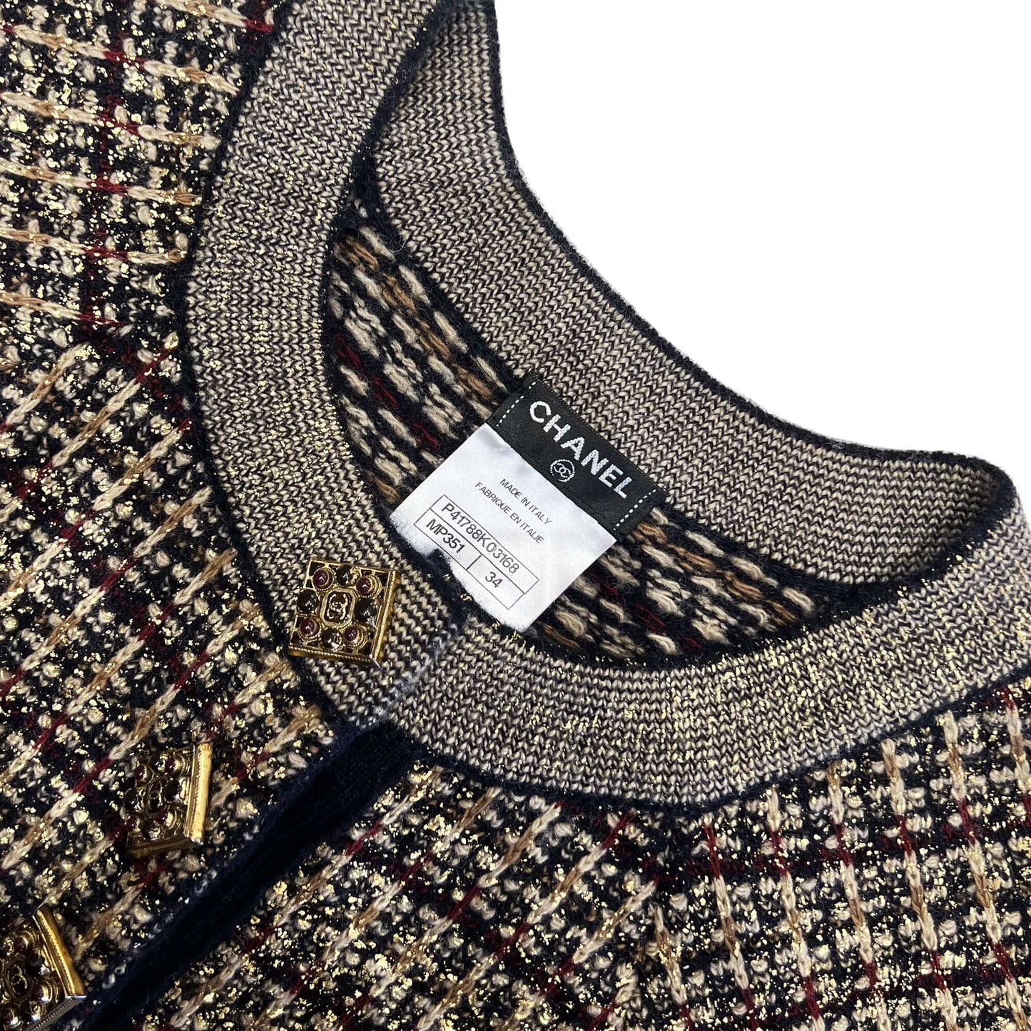 Chanel Paris-Byzance Gripoix buttons dress Multiple colors