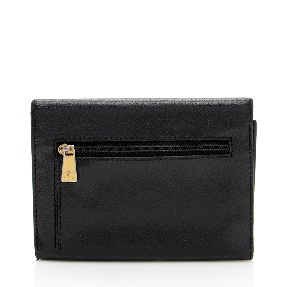 Chanel Vintage Caviar Leather CC Compact Wallet - FINAL SALE (SHF-17949)