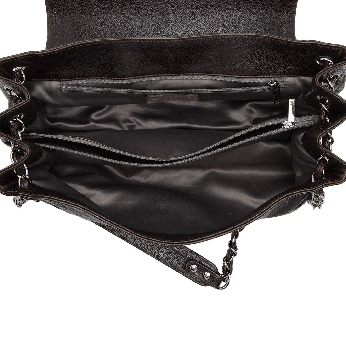 Chanel Caviar Leather Pocket In The City Accordion Flap Bag (SHF-7yhvso)
