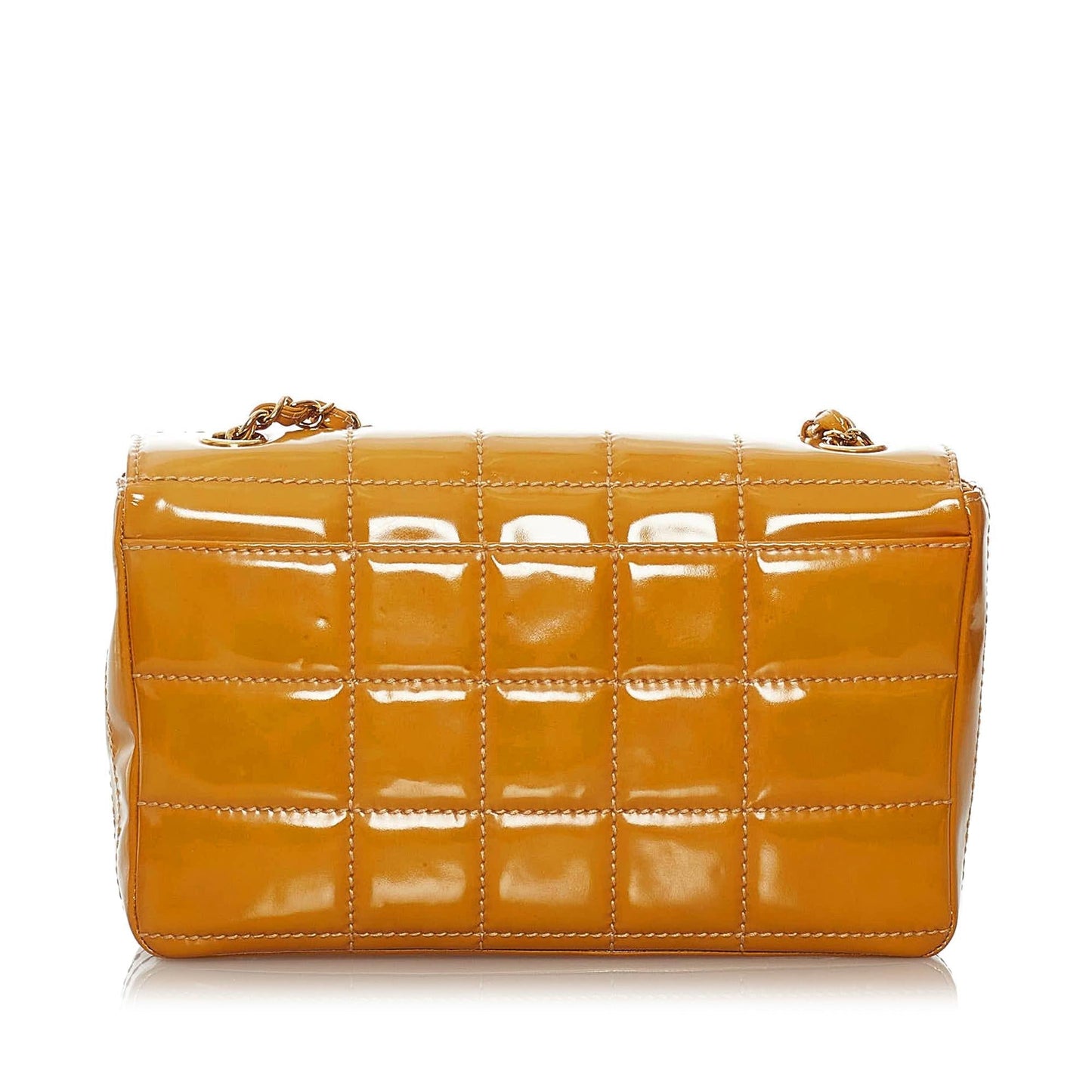 Chanel Choco Bar Patent Leather Single Flap Bag (SHG-30772)