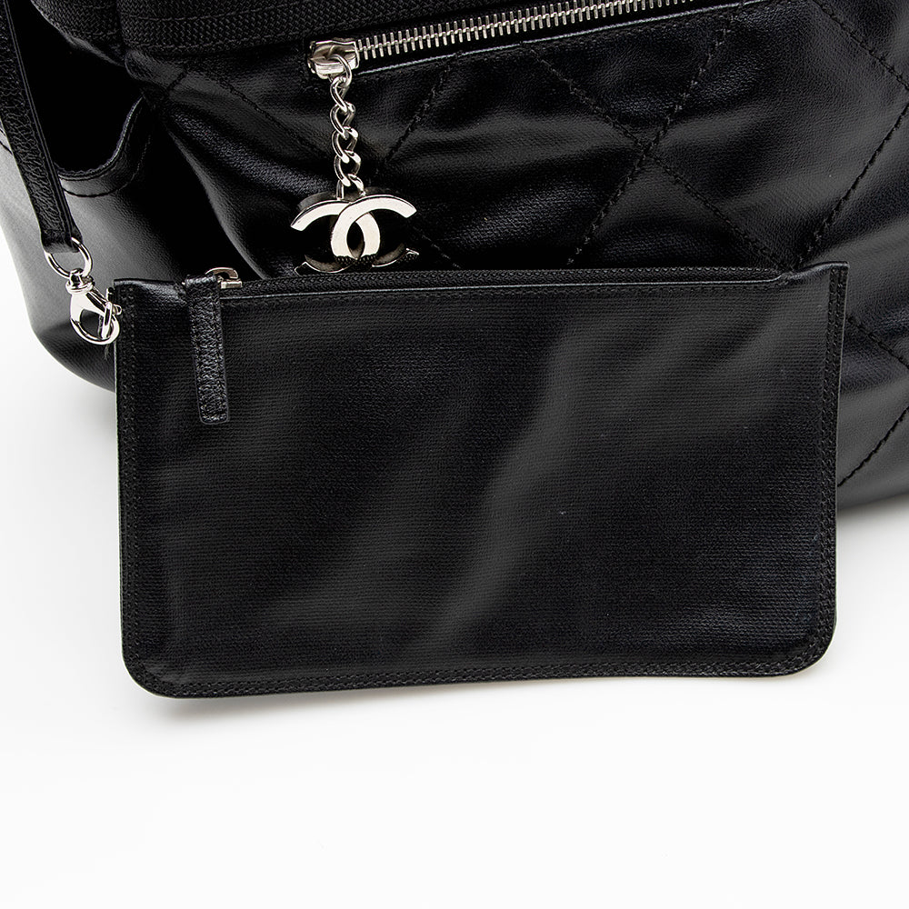 Chanel Coated Canvas Paris Biarritz Large Tote (SHF-14997)