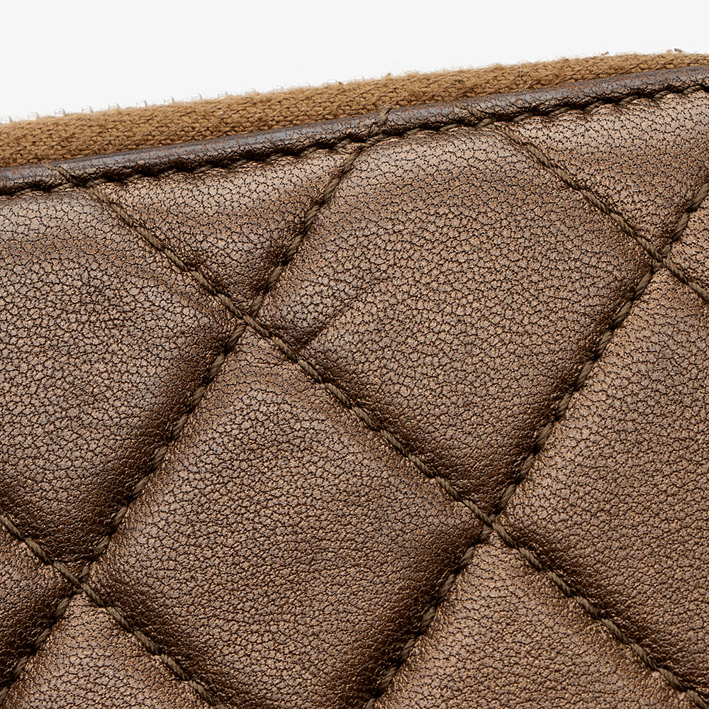 Chanel Metallic Lambskin CC Zip Around Wallet (SHF-20961)
