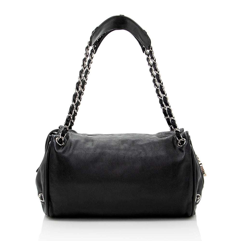 Chanel Leather Diagonal CC Ligne Accordion Satchel (SHF-17562)