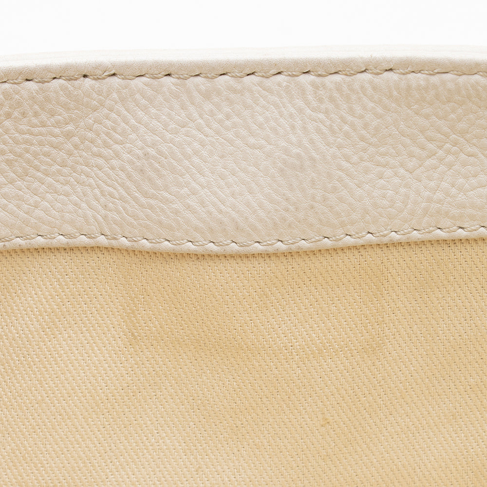 Chanel Leather Diamond Stitched Accordion Flap Shoulder Bag (SHF-19723)