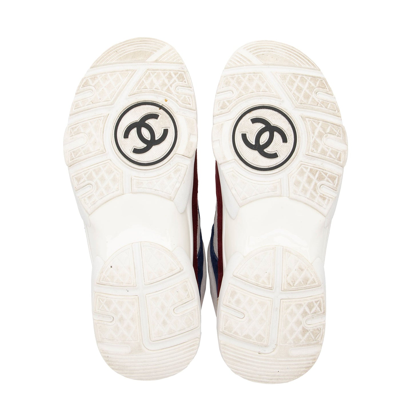 Chanel Leather Suede CC High Top Sneakers - Size 6.5 / 36.5 (SHF-gBBc0v)