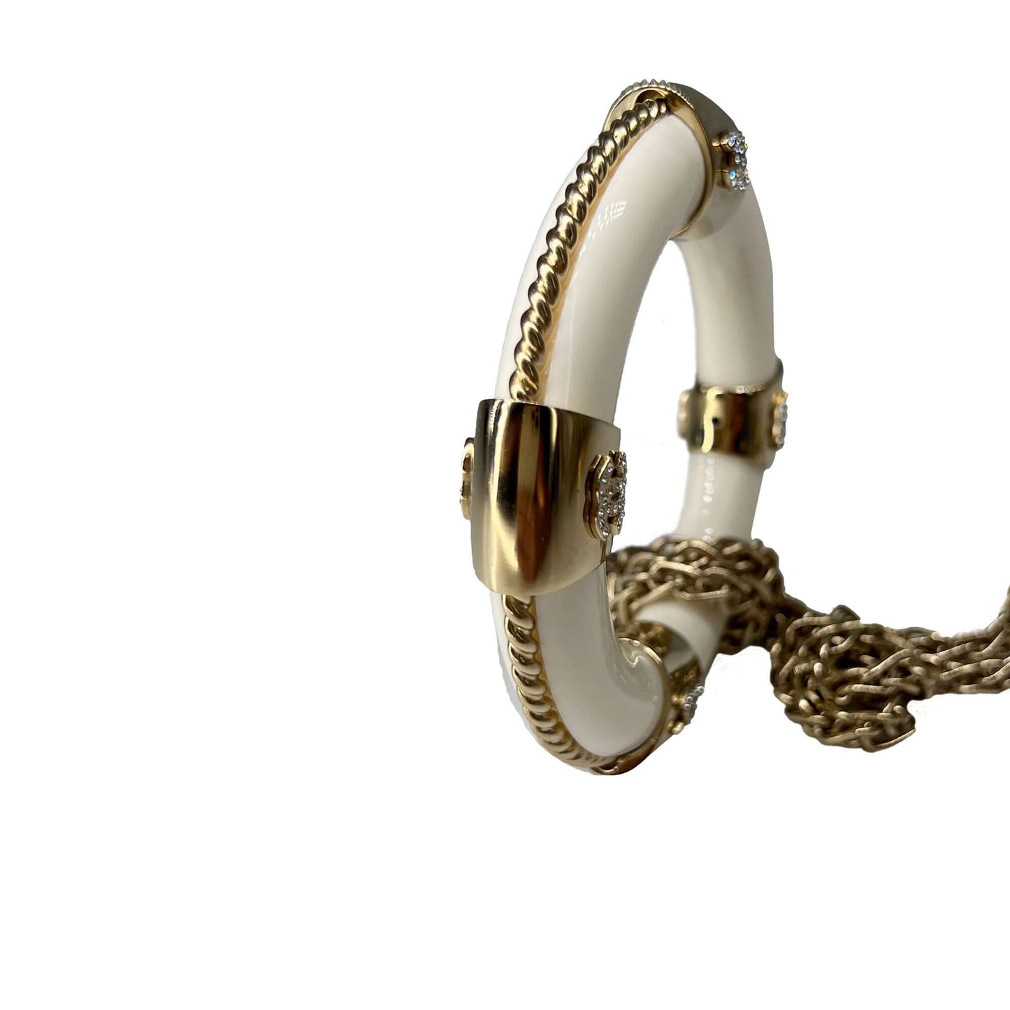 Chanel life jacket white and gold necklace "La Pausa"