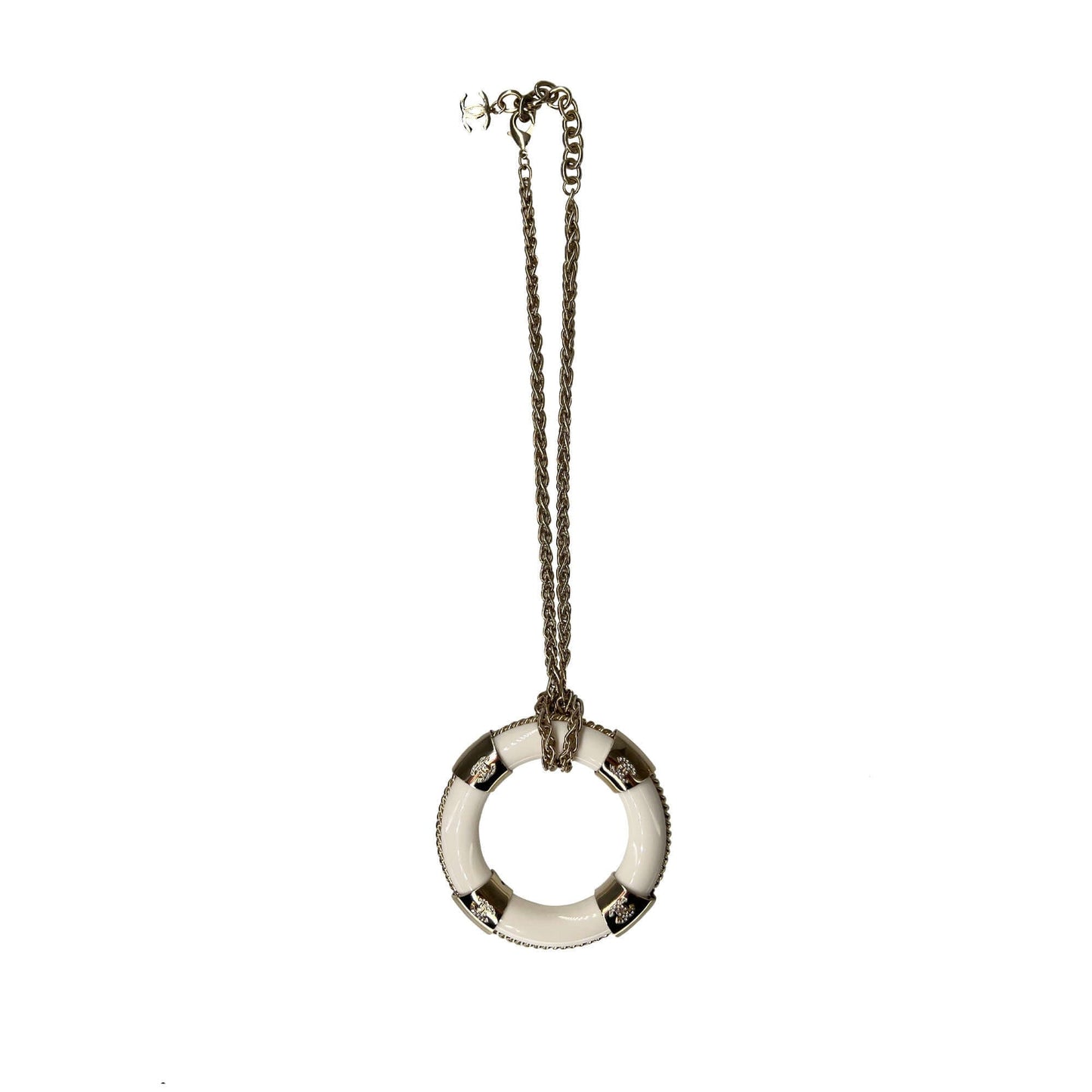 Chanel life jacket white and gold necklace "La Pausa"