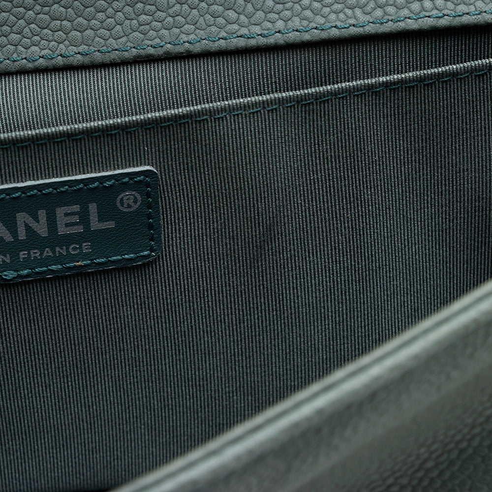 Chanel Matte Caviar Leather Old Medium Boy Bag - FINAL SALE (SHF-18101)