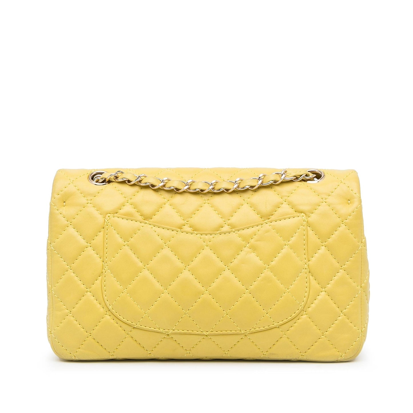 Chanel Medium Classic Double Stitch Calfskin Double Flap (SHG-Y92L3n)