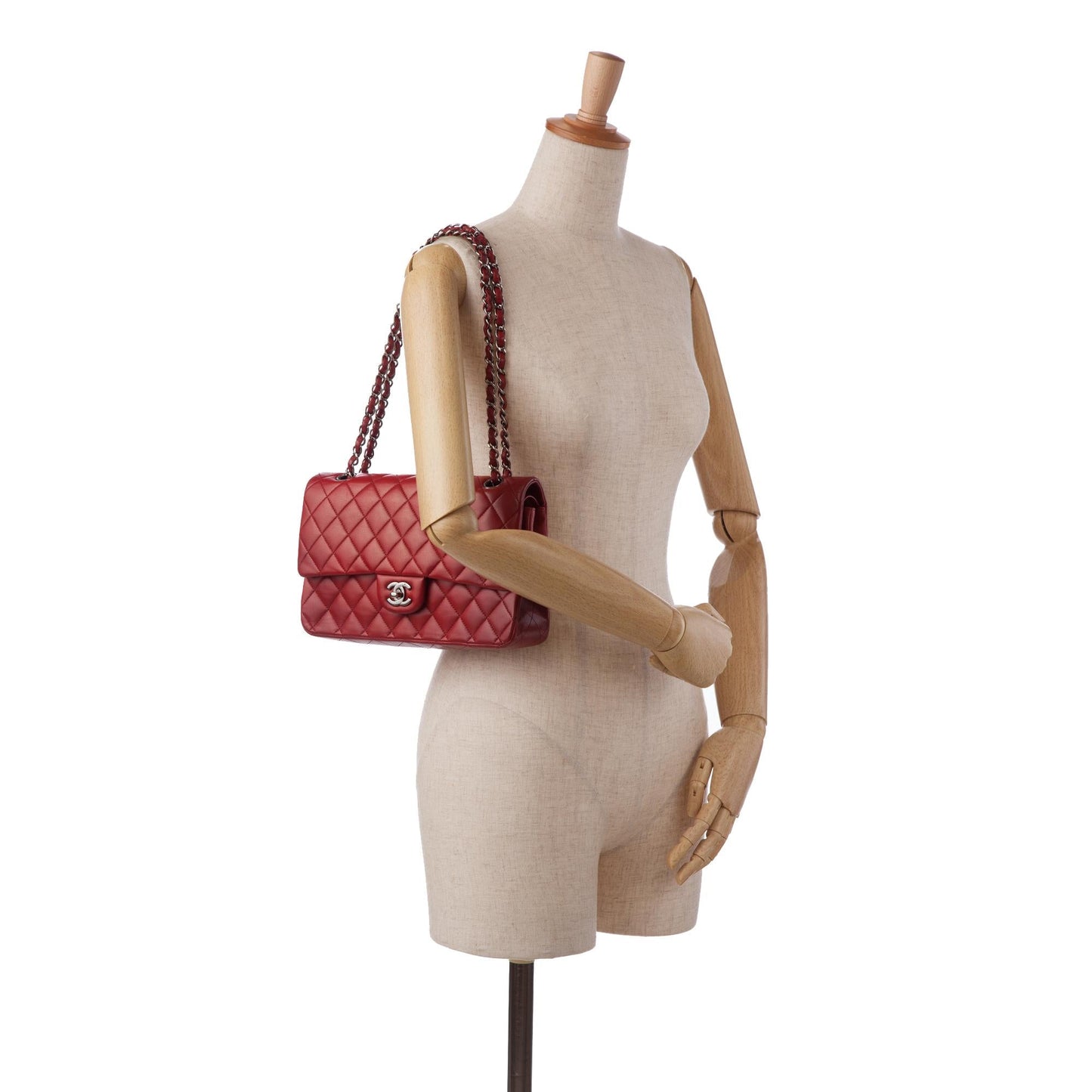 Chanel Medium Classic Lambskin Double Flap (SHG-9UQtL2)