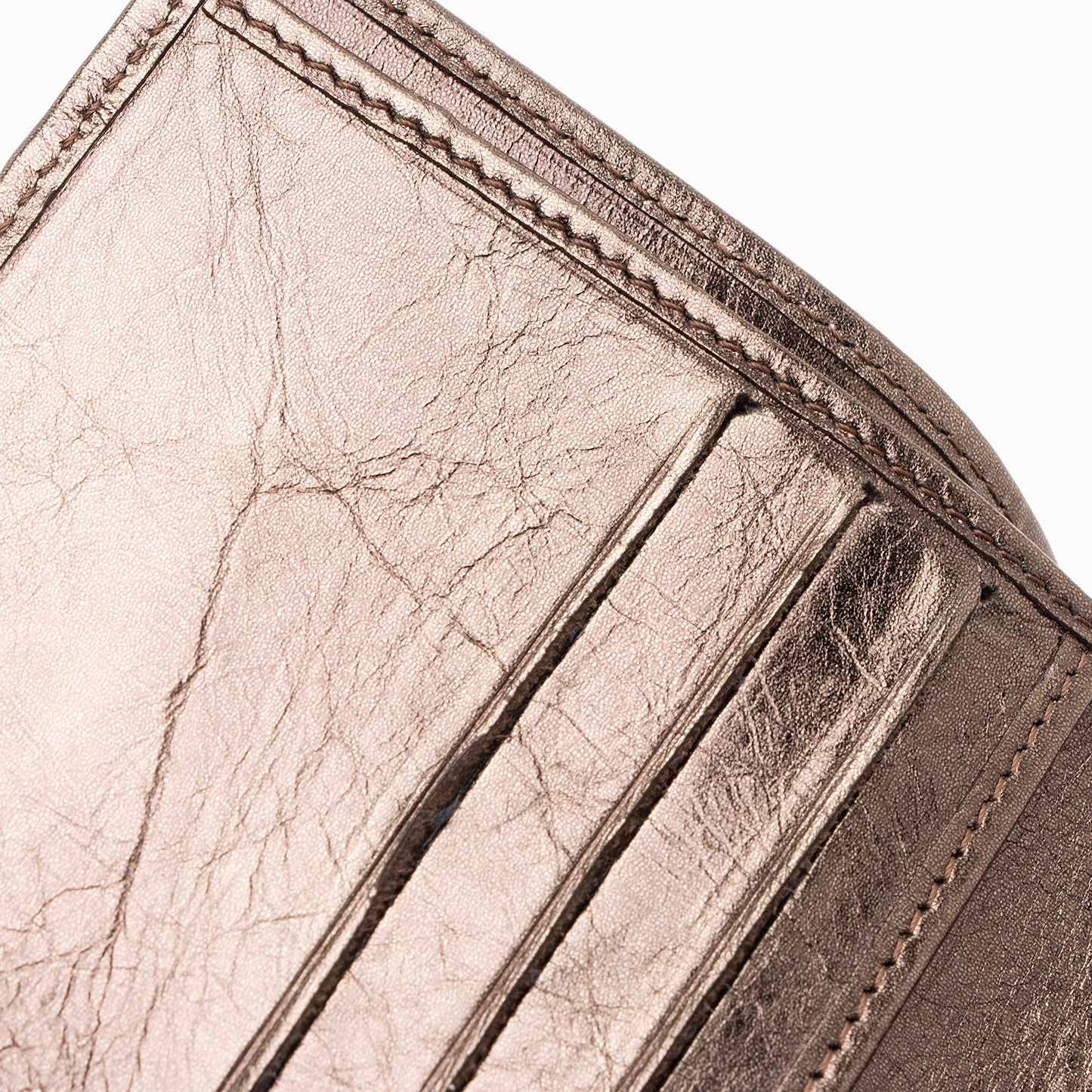 Chanel Metallic Lambskin Ligne Cambon French Purse Wallet (SHF-7hjblw)