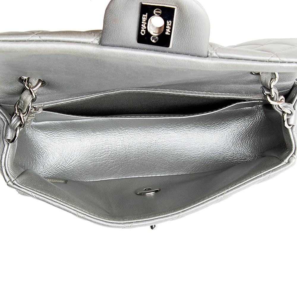 Chanel Metallic Lambskin Rectangular Mini Flap Bag (SHF-20482)