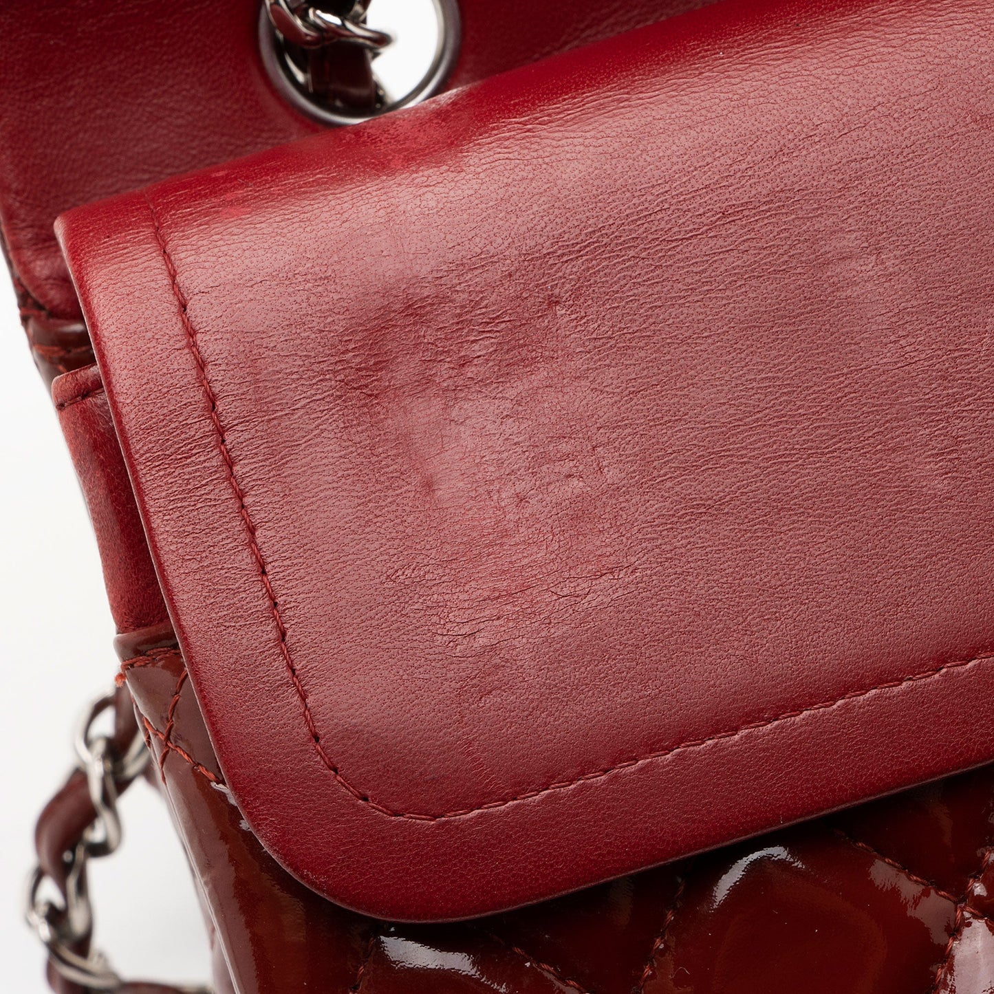 Chanel Patent Leather Classic Medium Double Flap Bag (SHF-BwsnL1)