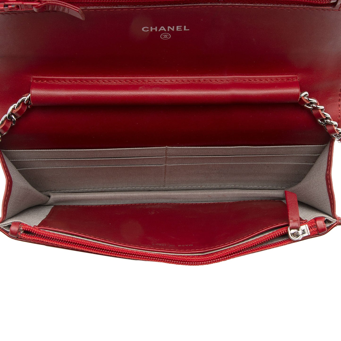 Chanel Patent Leather Classic Wallet on Chain Bag (SHF-kZcSTK)