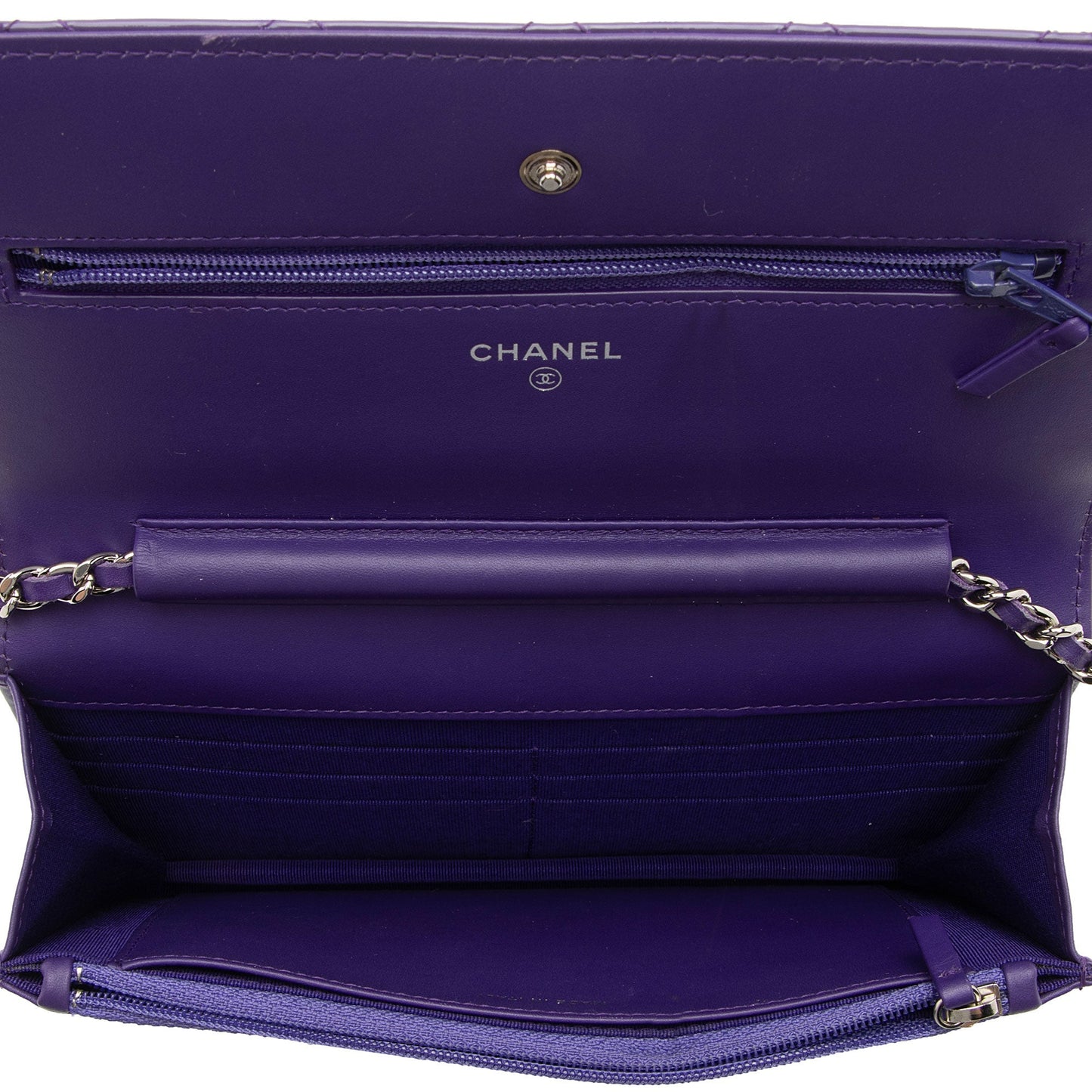 Chanel Patent Leather Classic Wallet on Chain Bag (SHF-0qaVpG)