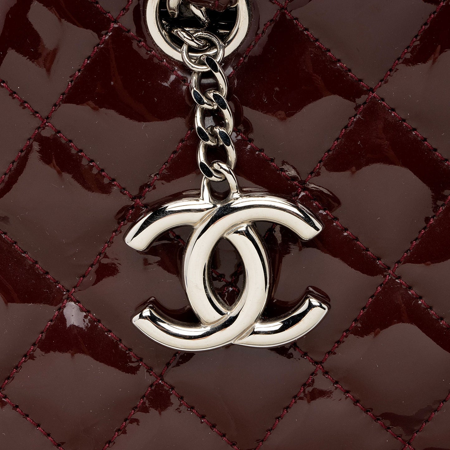 Chanel Patent Leather Just Mademoiselle Bowler Bag (SHF-HKPpy4)