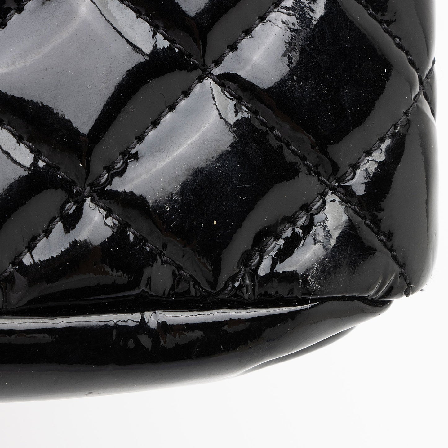 Chanel Patent Leather Just Mademoiselle Bowler Bag (SHF-HYGAdd)