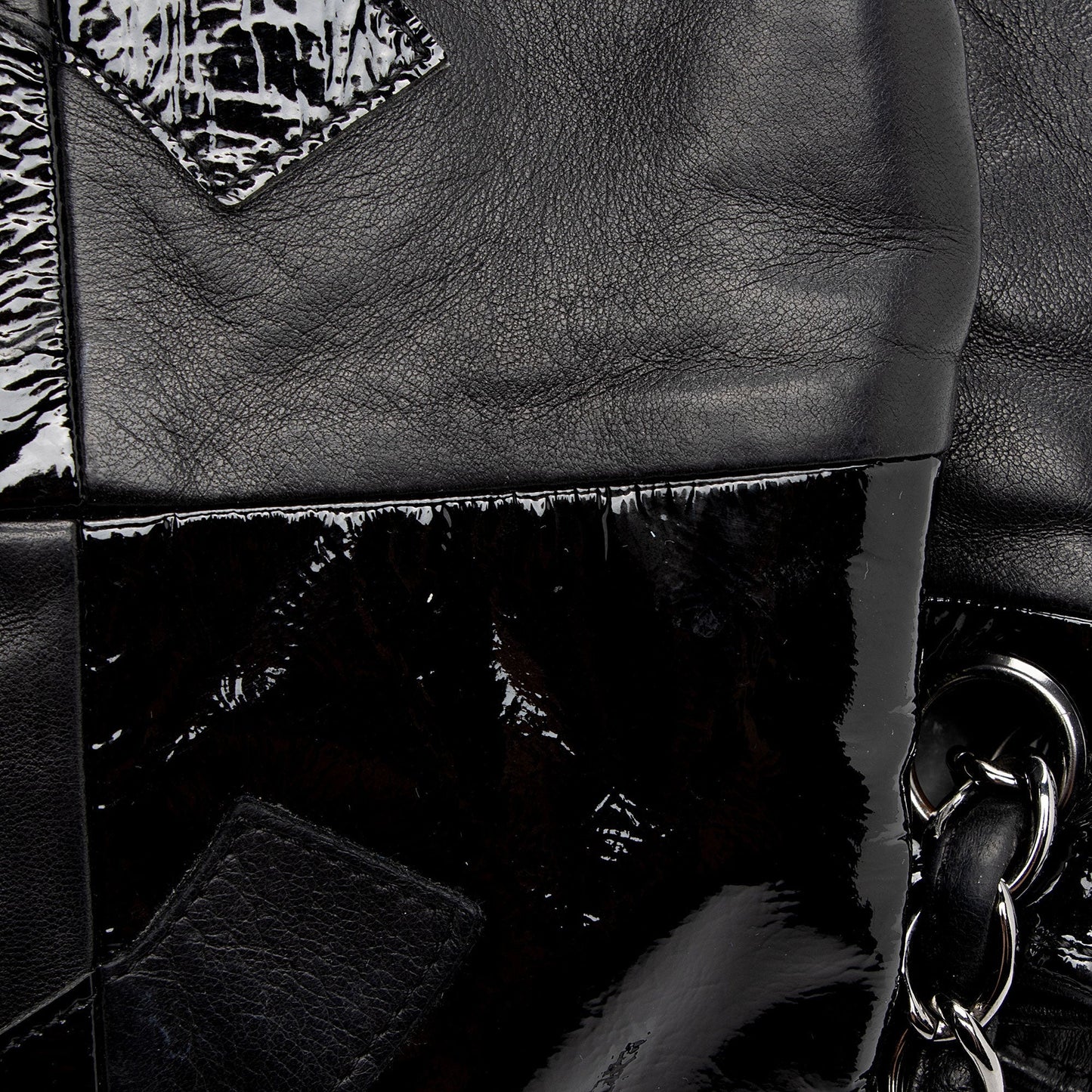Chanel Patent Leather Lambskin Brooklyn Ligne CC Accordion Flap Bag (SHF-eIVXhx)