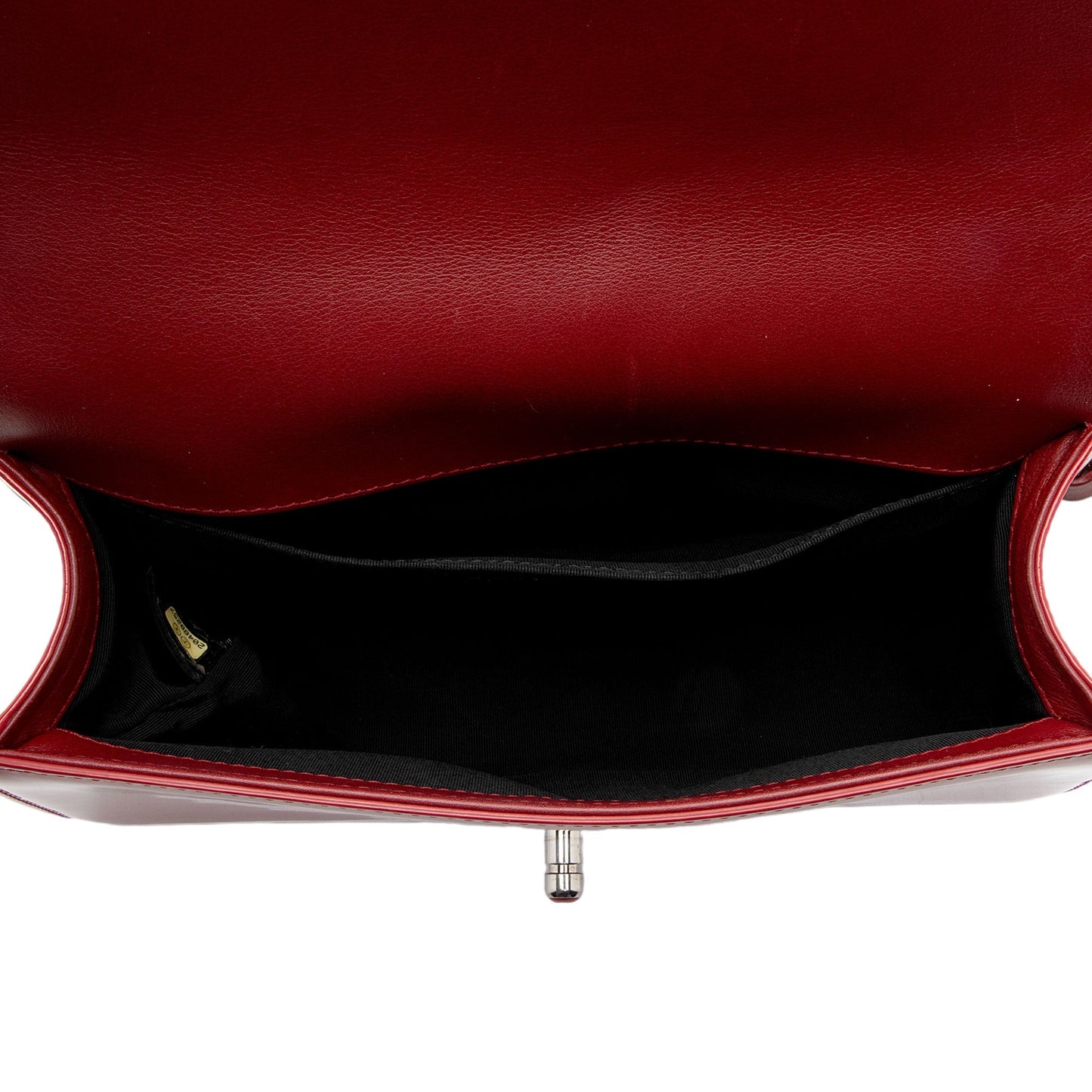 Chanel Patent Leather Plexiglass Old Medium Boy Bag (SHF-ysM1xr)