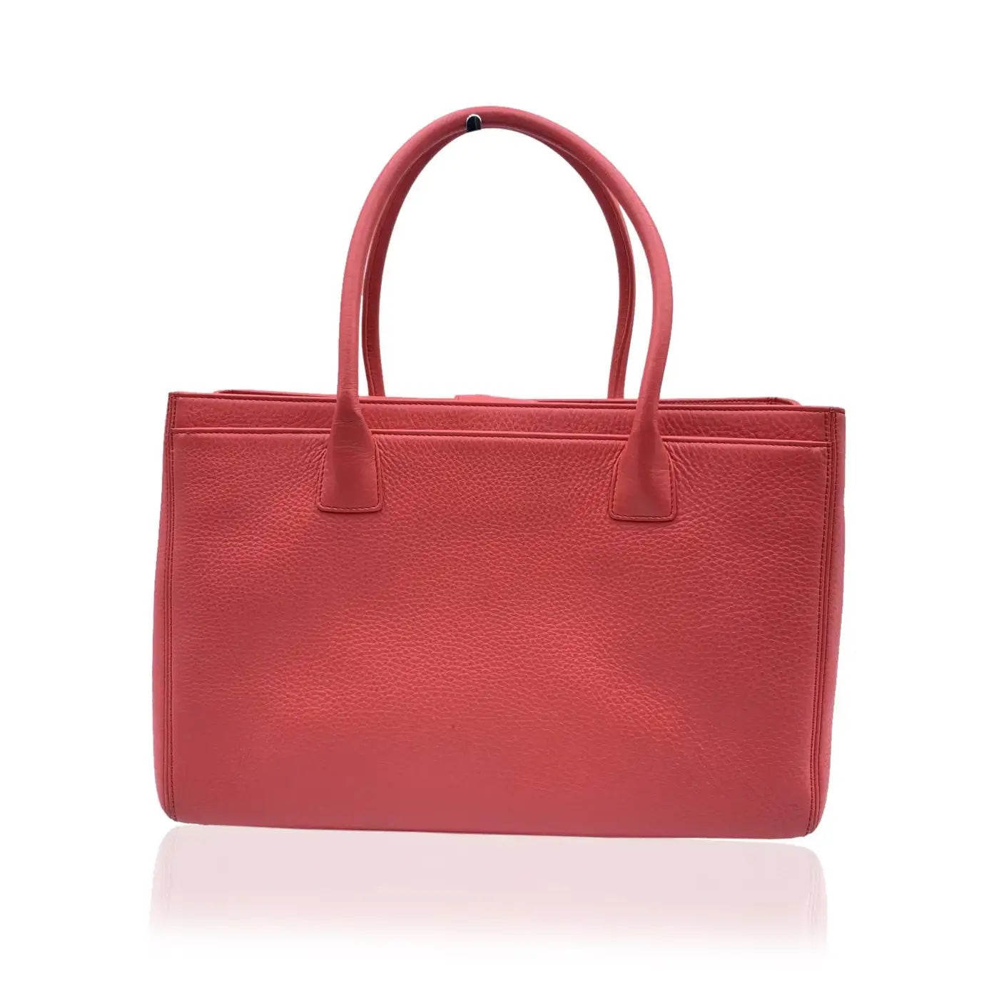 CHANEL PEBBLED LEATHER LARGE EXECUTIVE TOTE BAG WITH SHOULDER STRAP