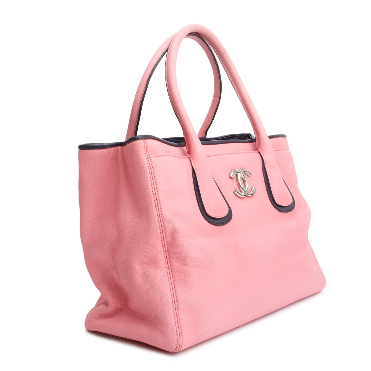 Chanel Pink Calfskin Leather Medium Executive Cerf Shopper Tote w/ Pouch & Authenticity Card