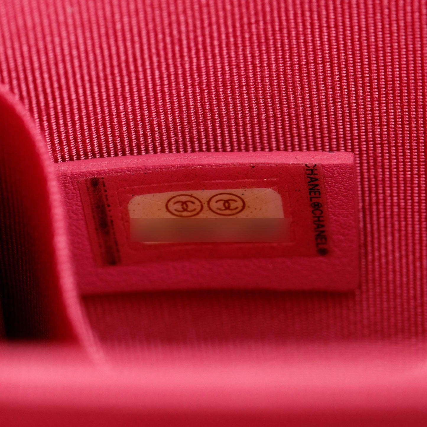 Chanel Pink Lambskin Leather North/South Boy Bag w/ Authenticity