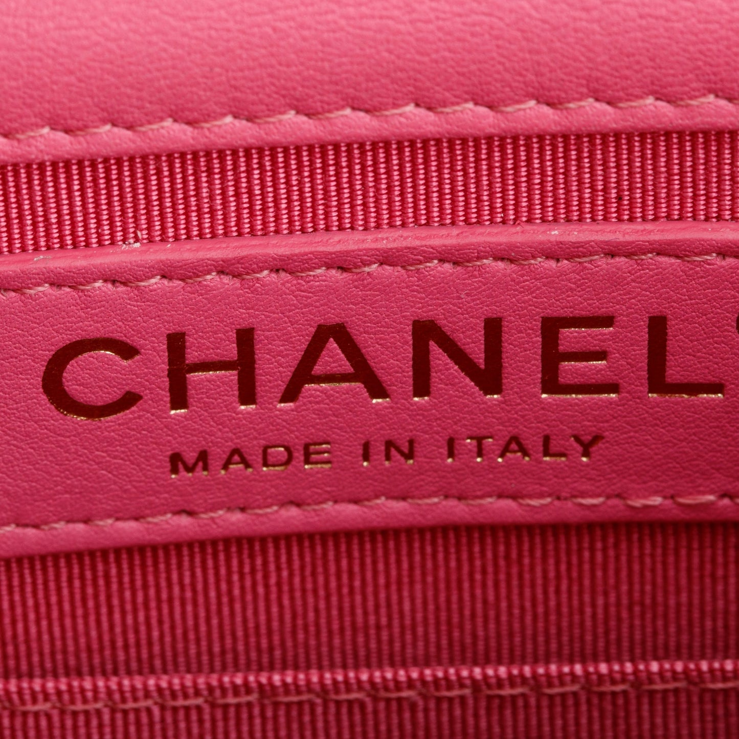 Chanel Pink Lambskin Leather North/South Boy Bag w/ Authenticity