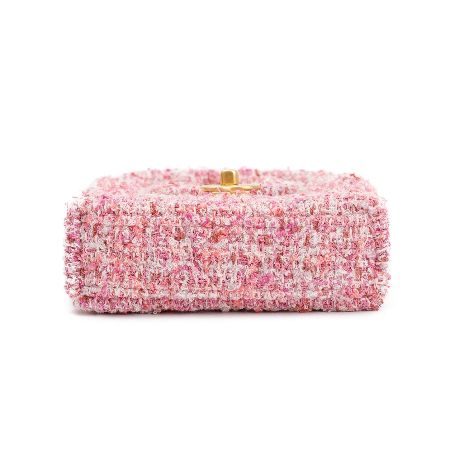 Chanel Pink Tweed Nano Kelly Shopper w/ Box