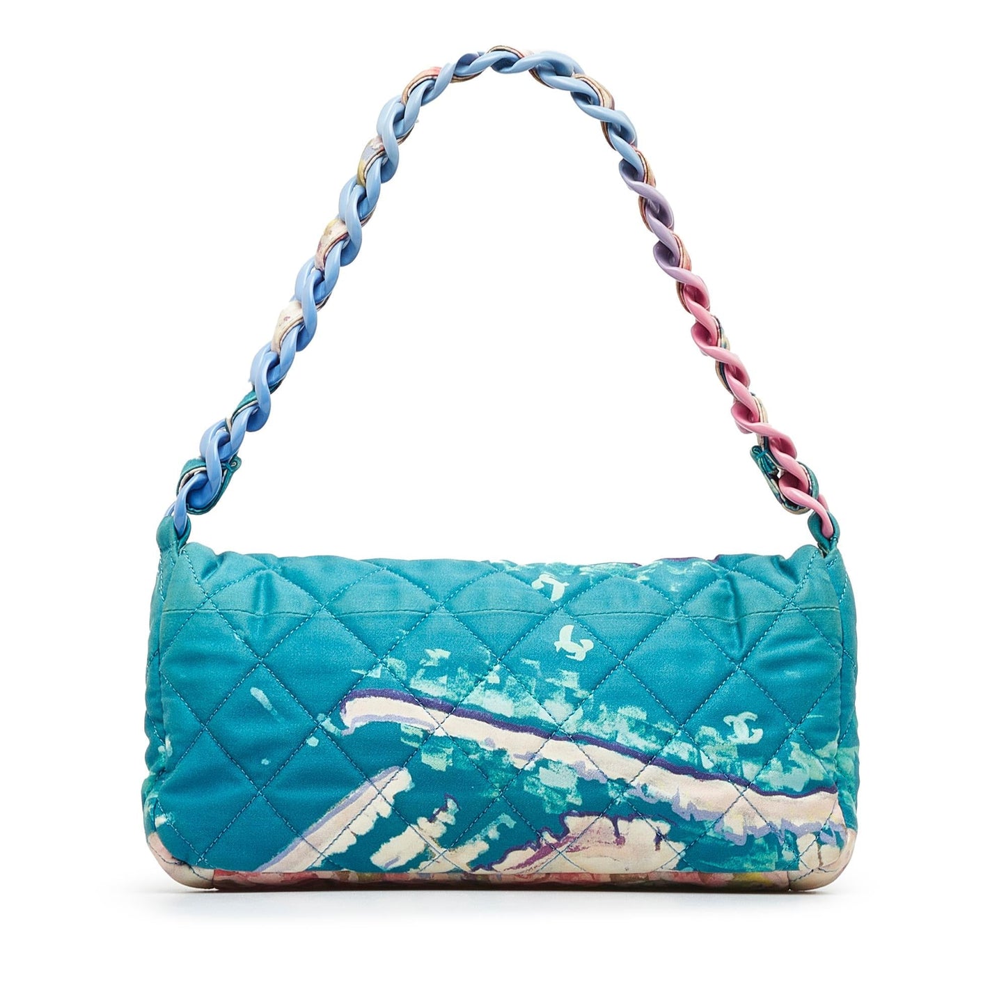 Chanel Printed Canvas Watercolor Pochette Flap (SHG-LineIE)