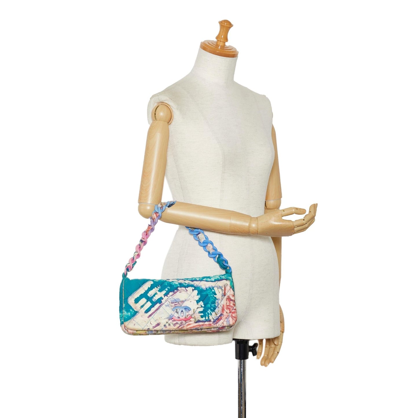 Chanel Printed Canvas Watercolor Pochette Flap (SHG-LineIE)