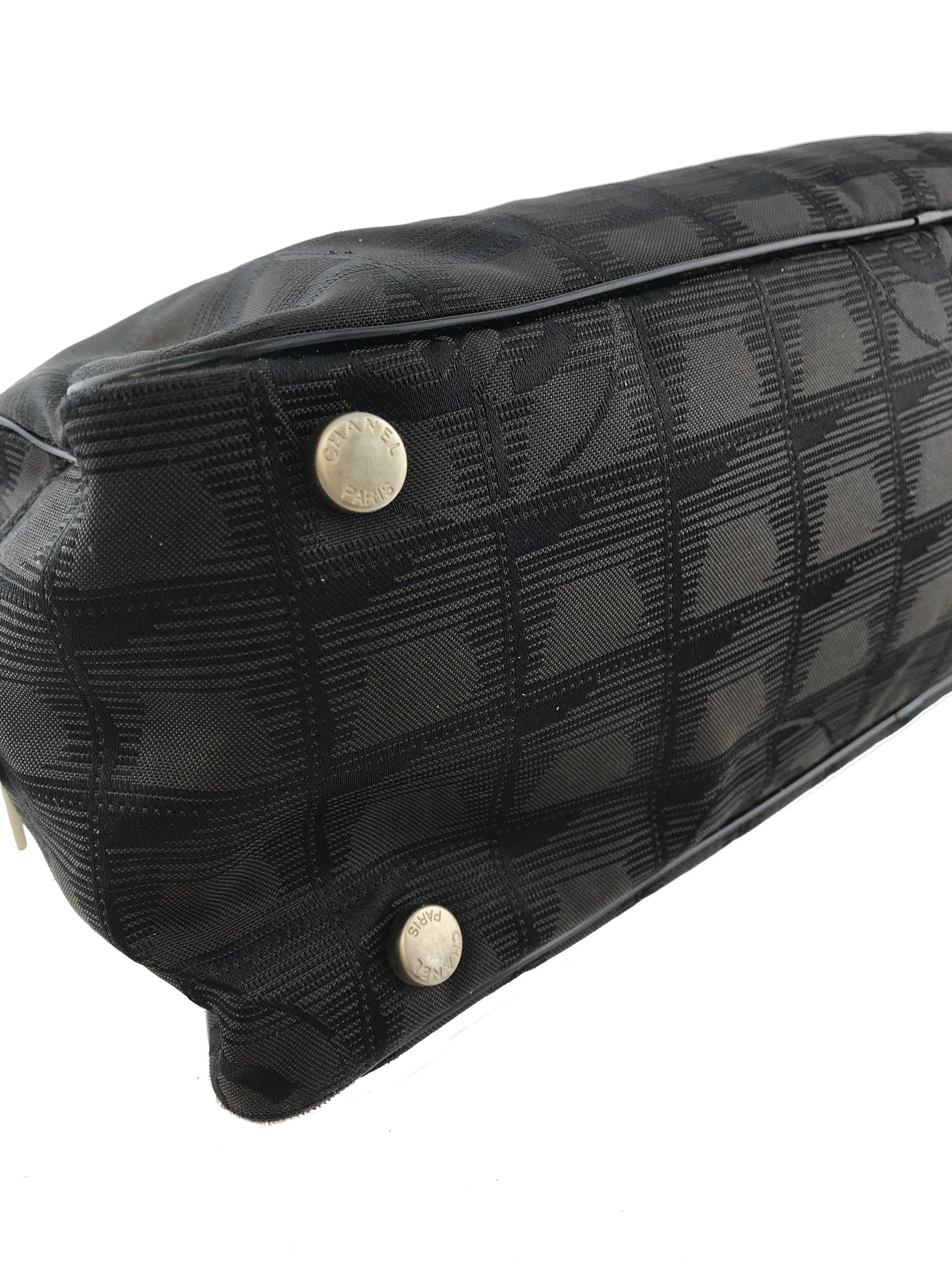 Chanel Printed Nylon Travel Line Baguette
