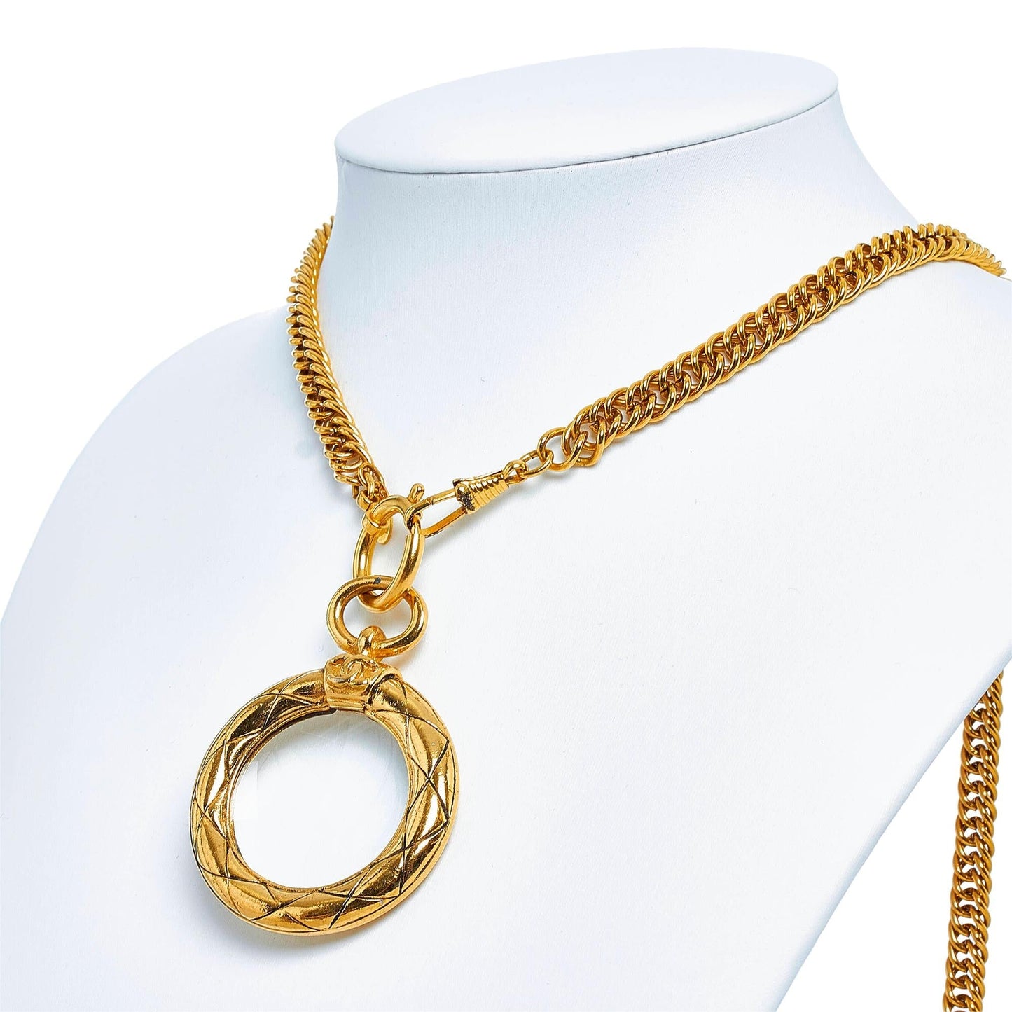 Chanel Quilted Framed Magnifying Glass Pendant (SHG-807Toj)