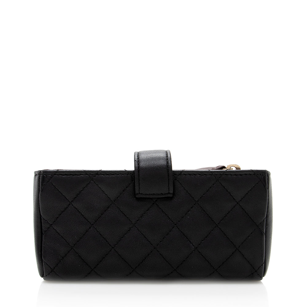 Chanel Quilted Lambskin CC O-Mini Phone Pouch (SHF-18690)
