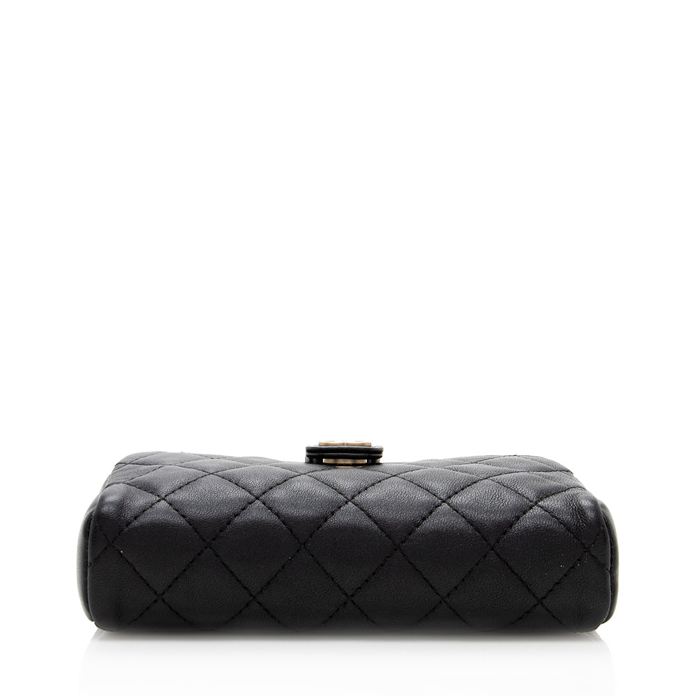 Chanel Quilted Lambskin CC O-Mini Phone Pouch (SHF-18690)