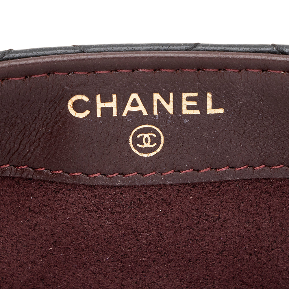 Chanel Quilted Lambskin CC O-Mini Phone Pouch (SHF-18690)