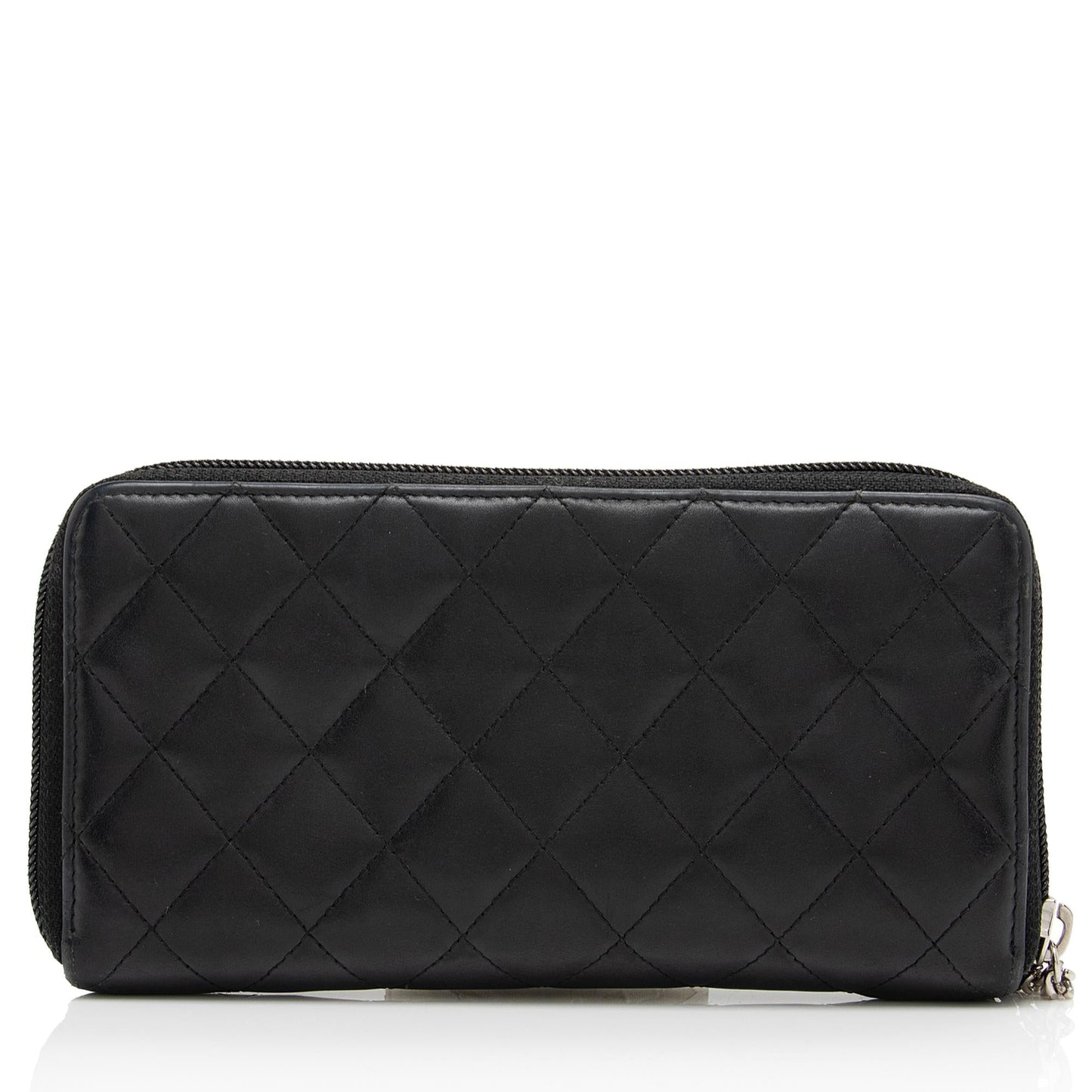 Chanel Quilted Lambskin Ligne Cambon Zip Around Wallet (SHF-zKBMJT)