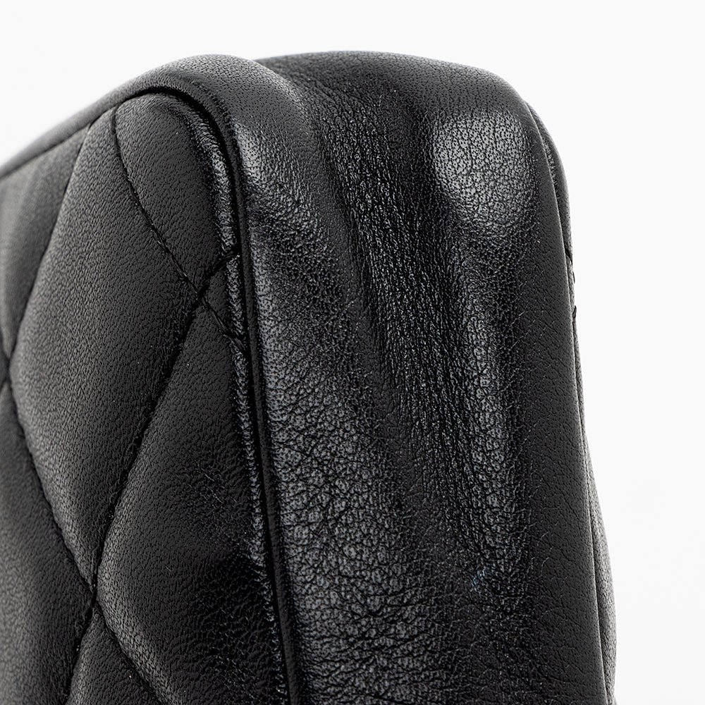 Chanel Quilted Lambskin Ligne Cambon Zip Mini Pouch (SHF-15996)