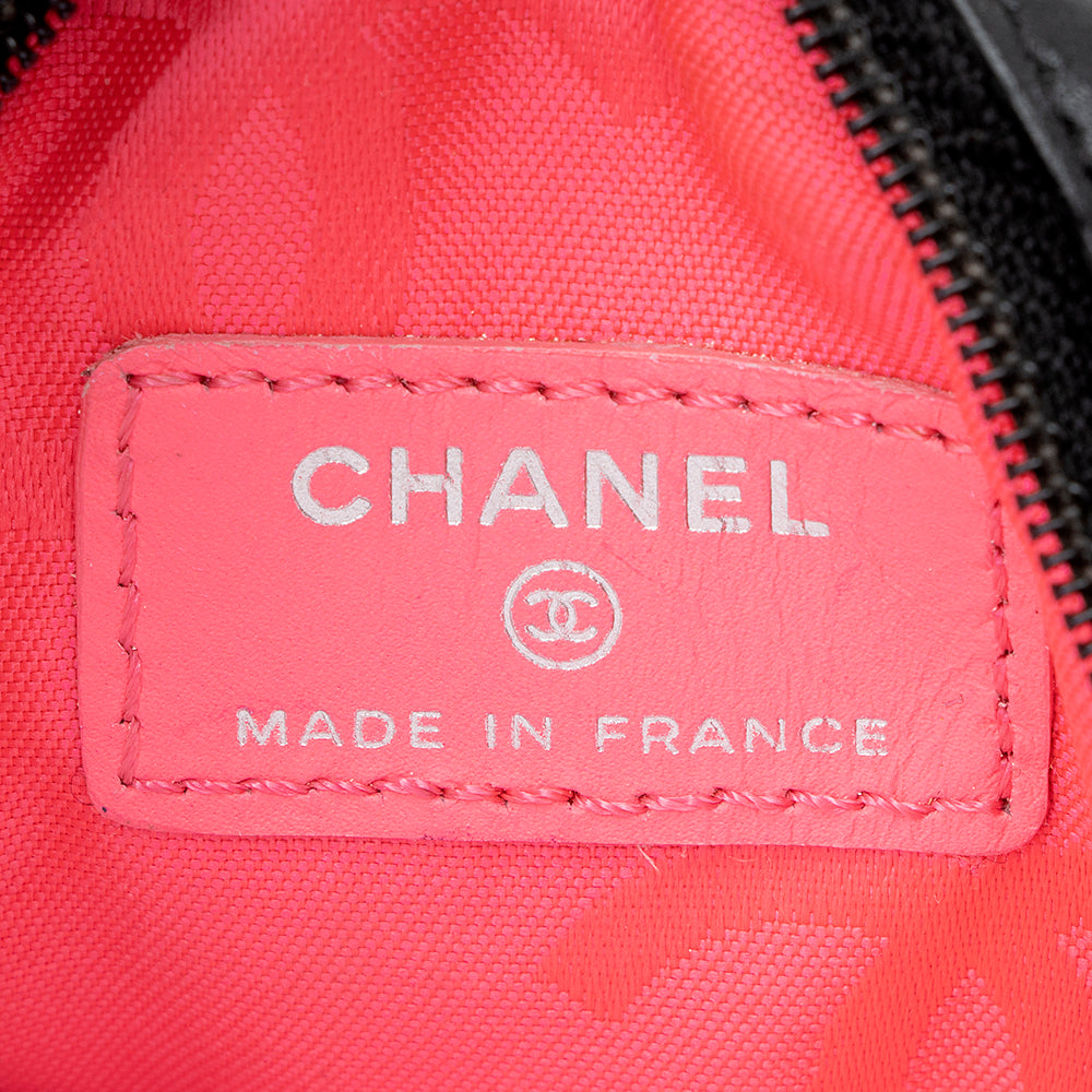Chanel Quilted Lambskin Ligne Cambon Zip Mini Pouch (SHF-15996)