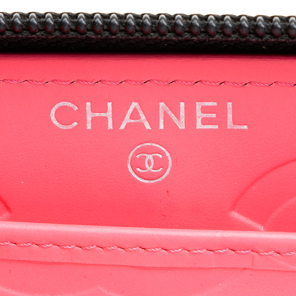 Chanel Quilted Lambskin Ligne Cambon Zip Wallet (SHF-20078)