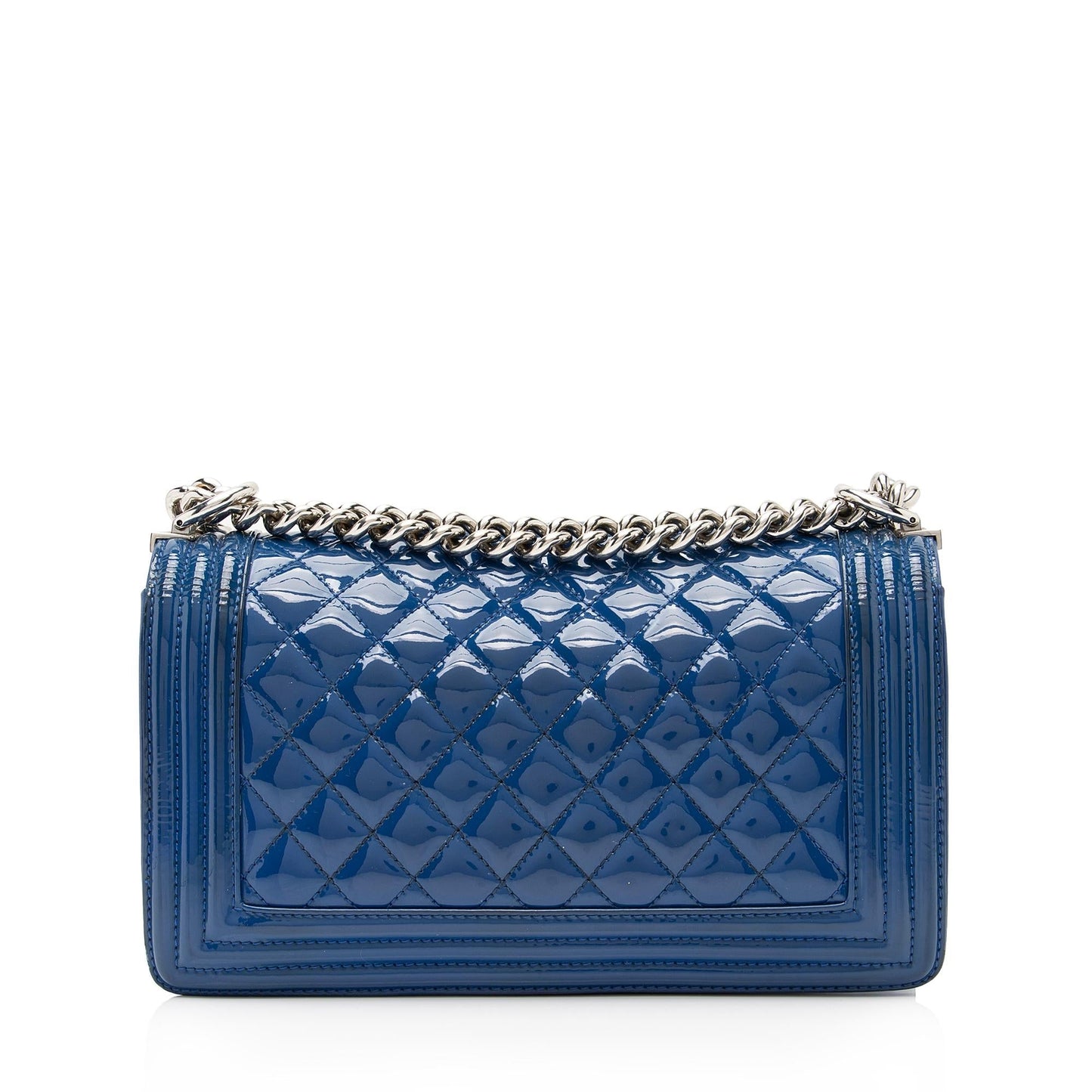 Chanel Patent Leather Plexiglass Medium Boy Bag (SHF-23613)