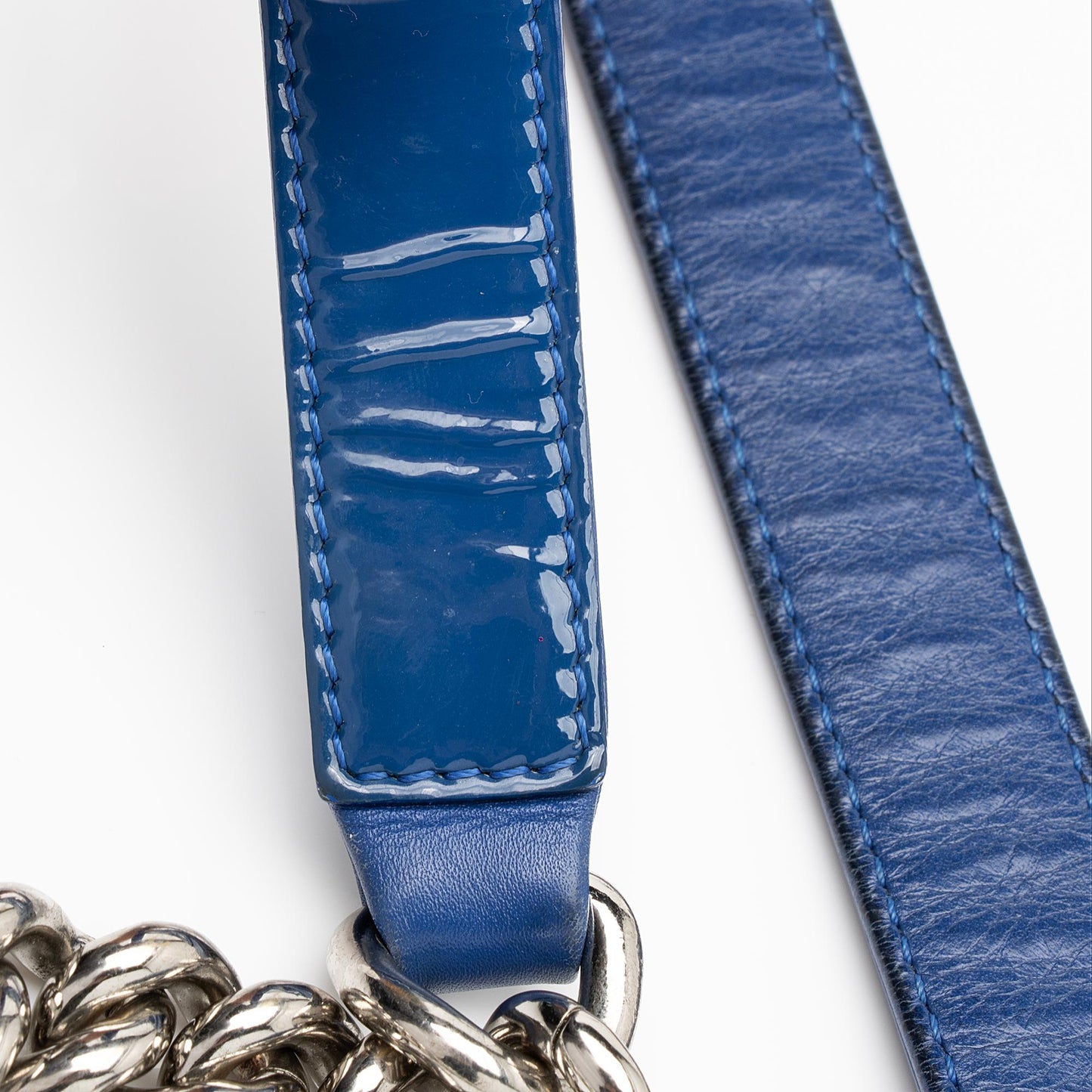 Chanel Patent Leather Plexiglass Medium Boy Bag (SHF-23613)