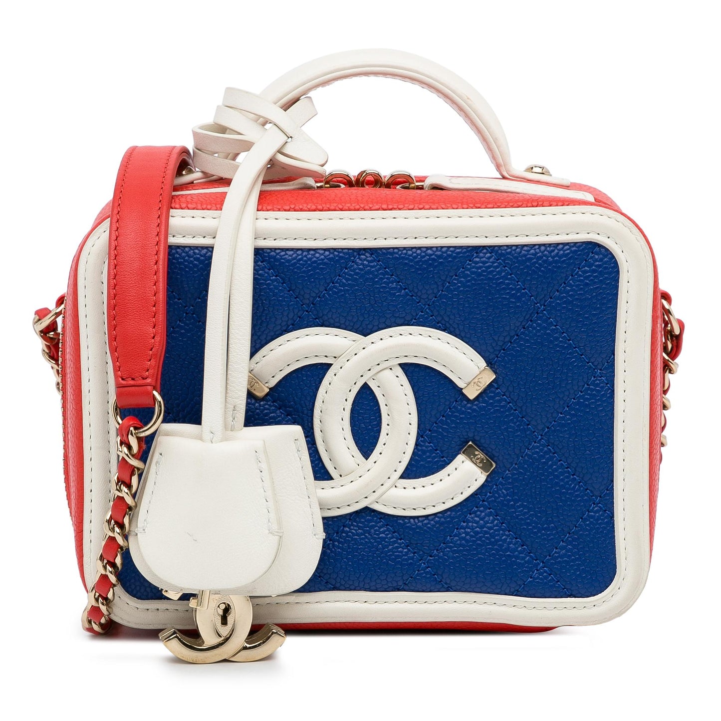 Chanel Small Caviar CC Filigree Vanity Bag (SHG-Drcmdn)