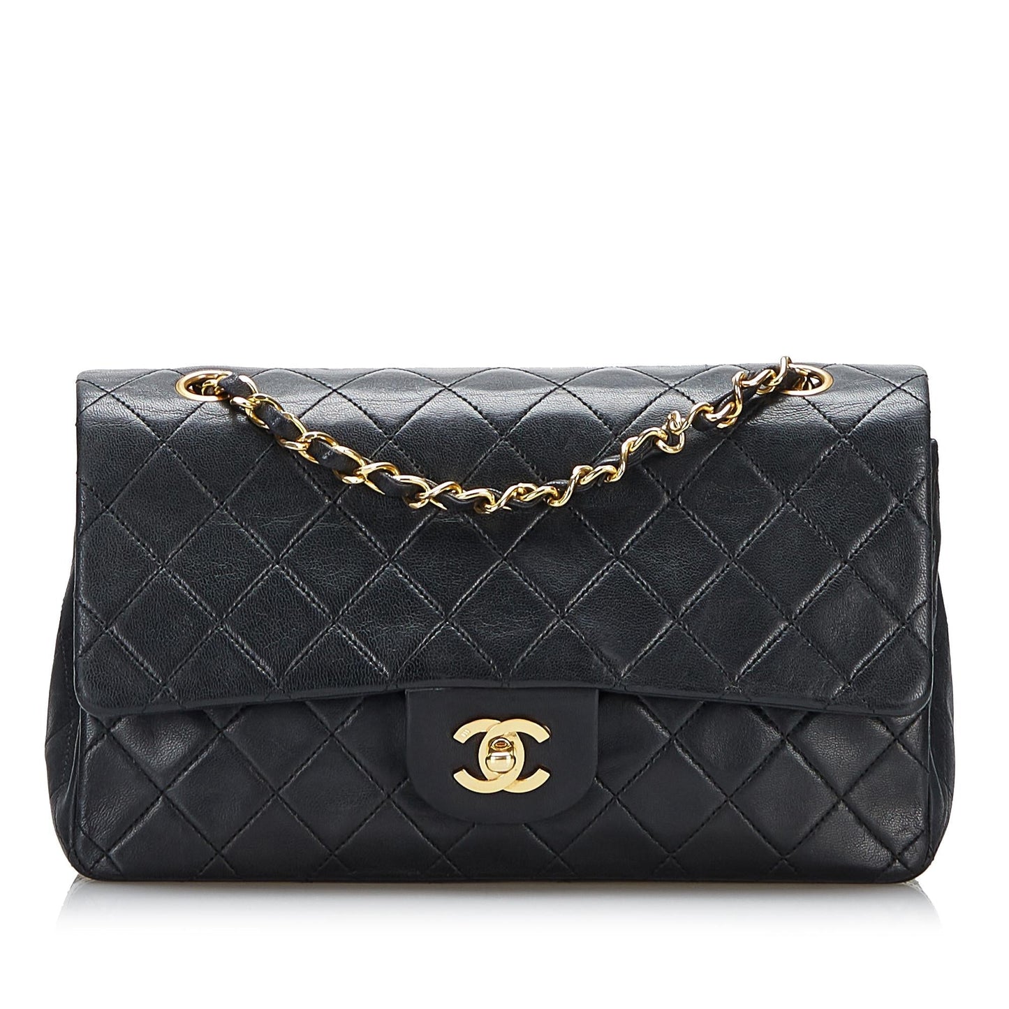Chanel Small Classic Lambskin Double Flap (SHG-3QYLwV)