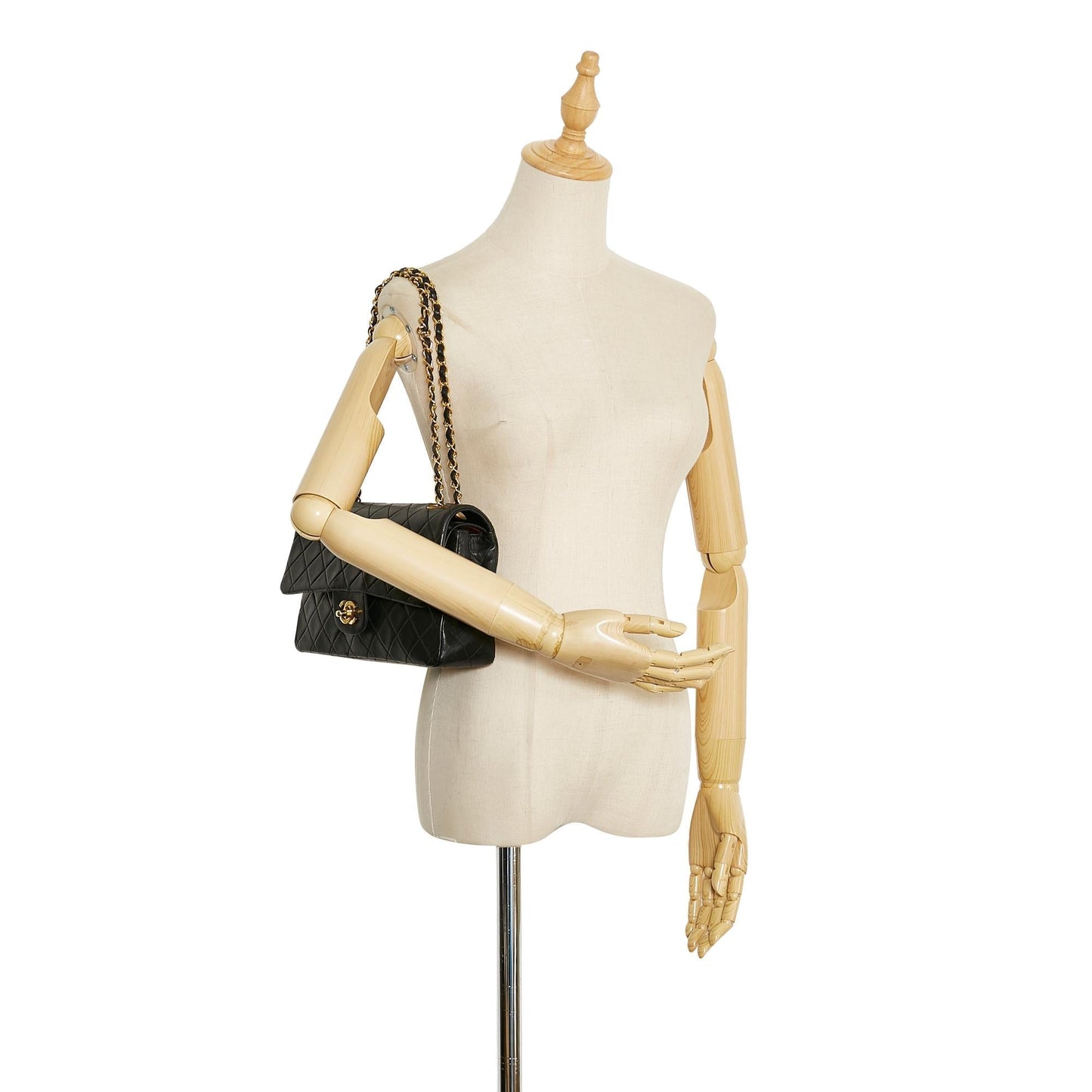 Chanel Small Classic Lambskin Double Flap (SHG-3QYLwV)