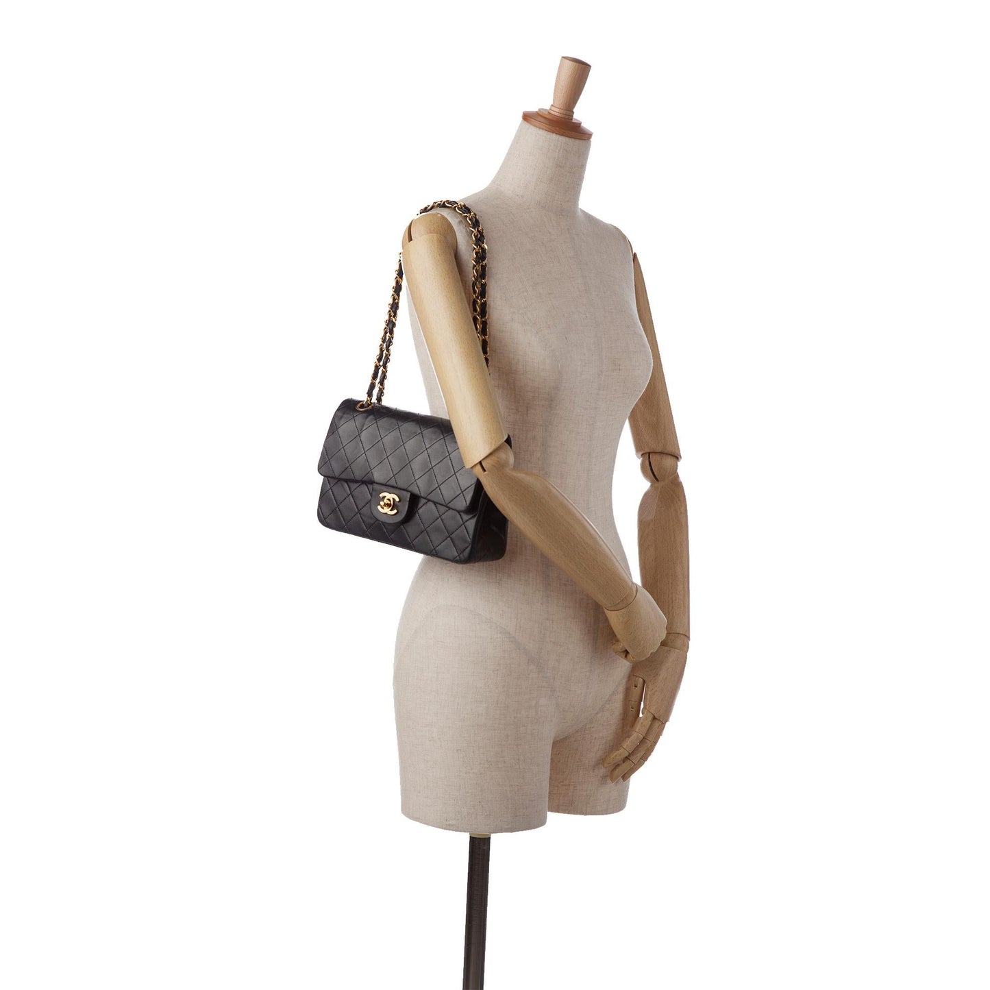 Chanel Small Classic Lambskin Double Flap (SHG-RDR1dh)