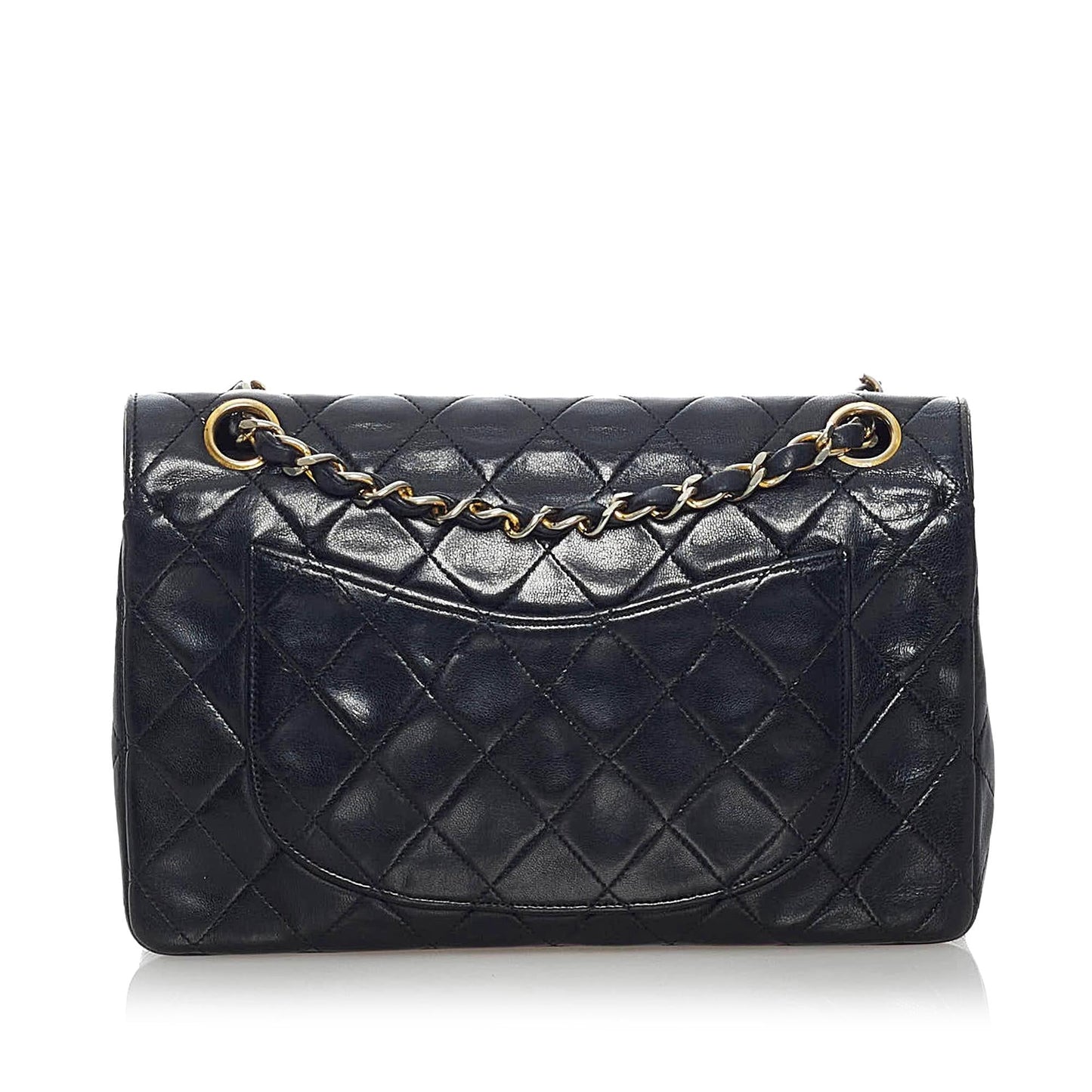 Chanel Small Classic Lambskin Leather Double Flap Bag (SHG-30354)