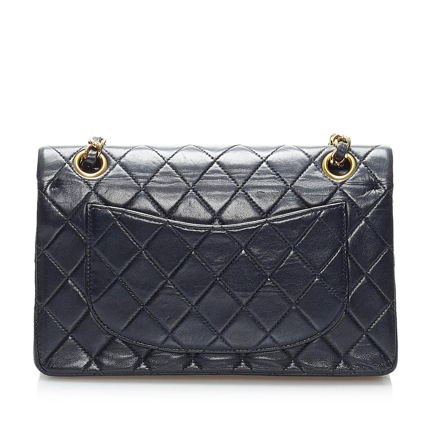 Chanel Small Classic Lambskin Leather Double Flap Bag (SHG-33958)